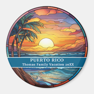 Custom Family Puerto Rico Round Magnets