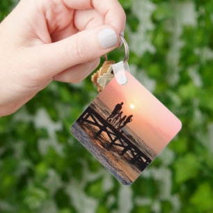 Custom Family Reunion 2-Sided Minimalist Keepsake Key Ring