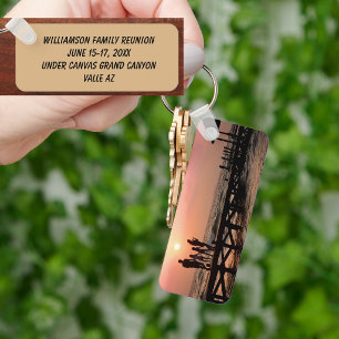 Custom Family Reunion 2-Sided Minimalist Keepsake Key Ring
