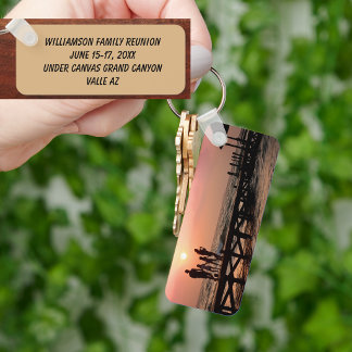 Custom Family Reunion 2-Sided Minimalist Keepsake  Key Ring