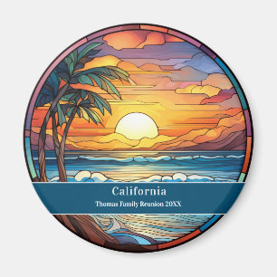 Custom Family Reunion Beach Souvenir Magnet
