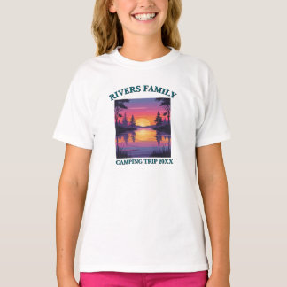 Custom Family Reunion Camping By The Lake T-Shirt