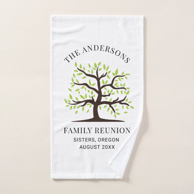 Custom Family Reunion Cousins Annual Event Hand Towel (Hand Towel)