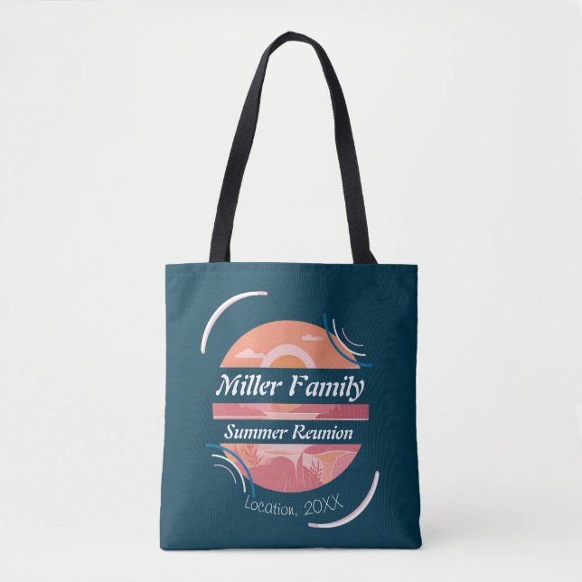Custom Family Reunion Lake Tote Bag (Front)