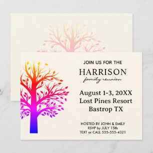 Custom Family Reunion Modern Colourful Invitation