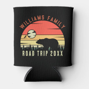 Custom Family Reunion Road Trip Mountain Sunset Can Cooler