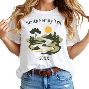 Custom Family Reunion Road Trip Mountain Sunset  T-Shirt