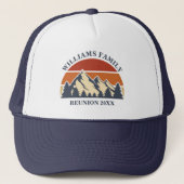Custom Family Reunion Road Trip Mountain Sunset Trucker Hat (Front)