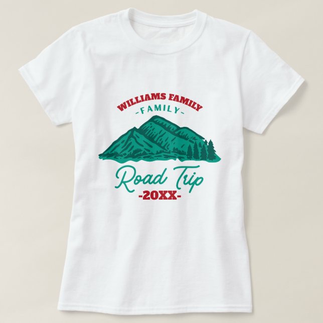 custom Family Reunion Road Trip mountain T-Shirt (Design Front)