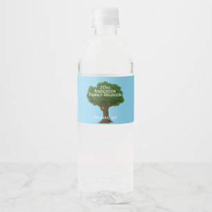 Custom Family Reunion Souvenir Water Bottle Label