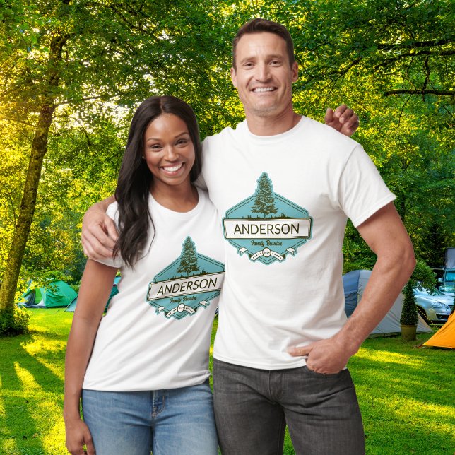 Custom Family Reunion  T-Shirt ( Custom Family Tree Reunion T-Shirt, featuring a personalized family name. Camping, Picnics, Party)