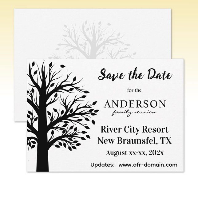 Custom Family Reunion Venue and Dates Flat Card (Creator Uploaded)