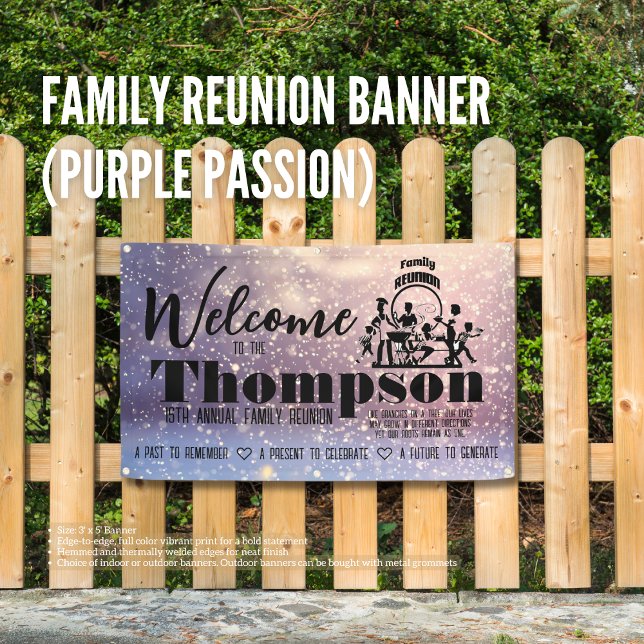 Custom Family Reunion Welcome Banner (Birthday Depot - Custom Family Reunion Welcome Banner | Personalized Event Decor)