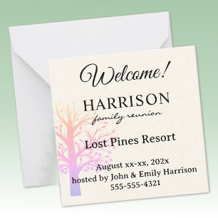 Custom Family Reunion Welcome Gift Bag Mini Card