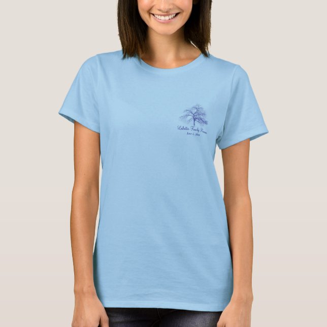 Custom Family Reunion with Tree | Two Sided T-Shirt (Front)