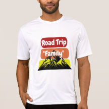 Custom Family Road Trip Mountain Sunset T-