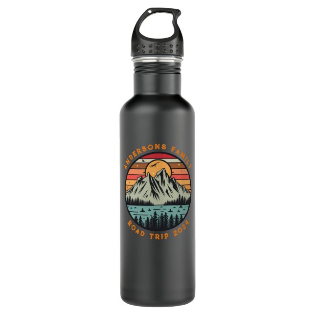 Custom Family Road Trip Vacation Reunion 710 Ml Water Bottle (Front)