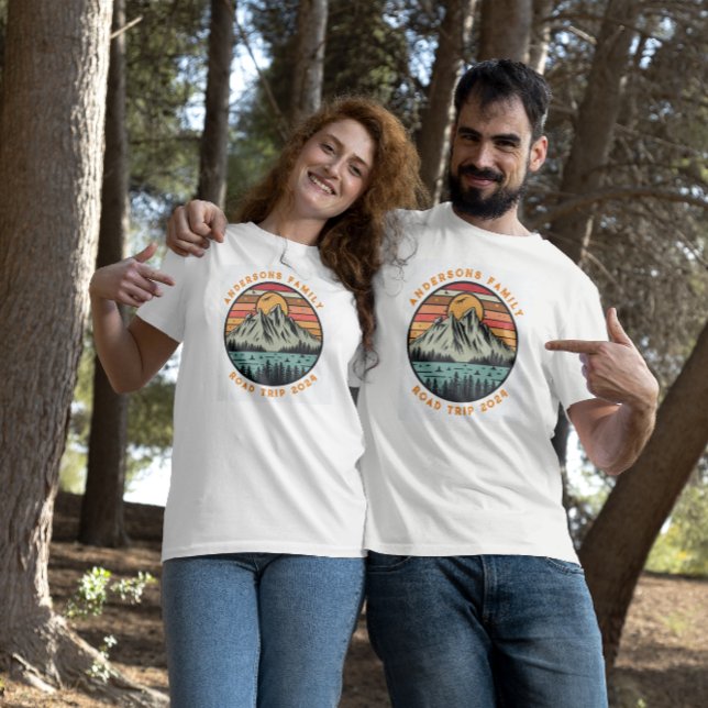 Custom Family Road Trip Vacation Reunion White T-Shirt (Creator Uploaded)