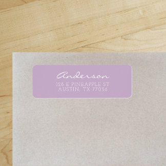 Custom Family Script | Lavender | Return Address Label