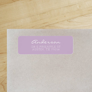 Custom Family Script   Lavender   Return Address Return Address Label