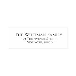 Custom Family Simple Return Address Self-inking Stamp