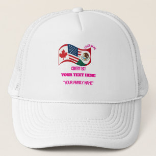 Custom Family Soccer Tournament Shirt - Ca EEU Mx Trucker Hat