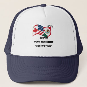 Custom Family Soccer Tournament Shirt - Ca EEU Mx Trucker Hat