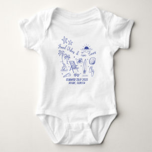 Custom Family Summer Beach Trip Group Matching Baby Bodysuit