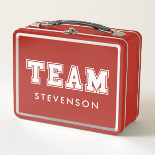 Custom family team metal lunch box