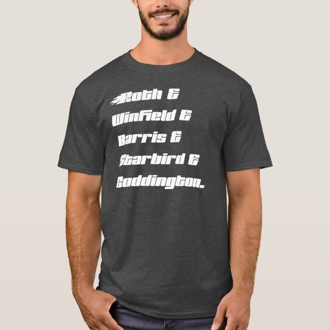 Custom Family Tee - light text on dark tee (Front)