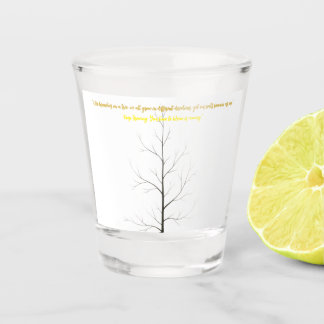Custom Family Tree: Elegant Minimalist Art Shot Glass