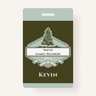 Custom Family Tree Logo Reunion Name Badge ID Badge