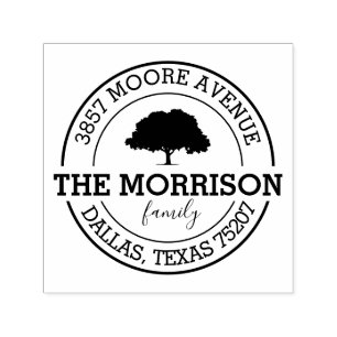 Custom Family Tree   Name, Return Address Self-inking Stamp