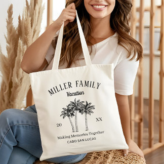 Custom Family Trip Camping Beach Gift Traveler Tote Bag