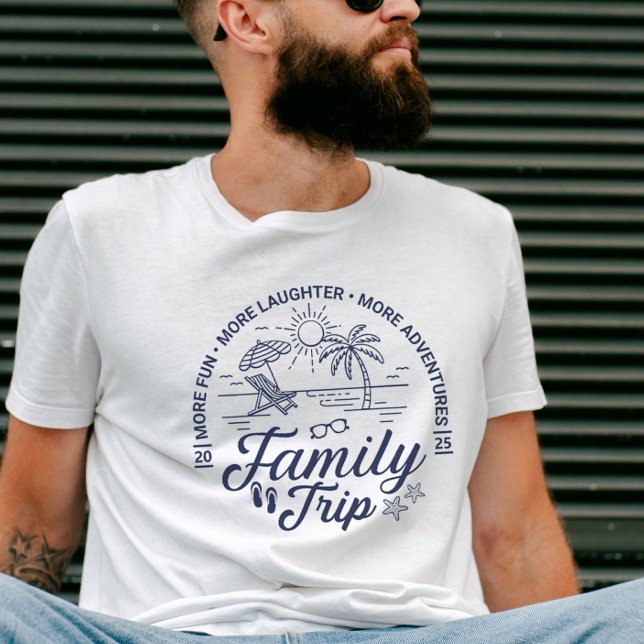 Custom Family Trip Group Matching Beach Vacation T-Shirt (Creator Uploaded)