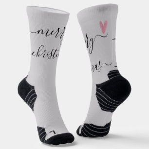 Custom Family Two Photo Double-Sided Christmas Socks
