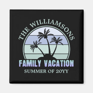 Custom Family Vacation Beach Tropical Island Magnet