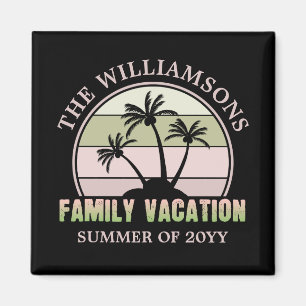 Custom Family Vacation Beach Tropical Island Magnet