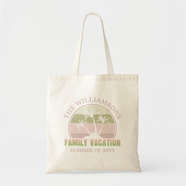 Custom Family Vacation Beach Tropical Island  Tote Bag (Front)