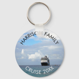 Custom Family Vacation Cruise   Ocean Cruise Ship Key Ring
