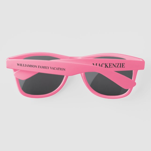 Custom Family Vacation | Family Cruise Beach Trip Sunglasses (Back)