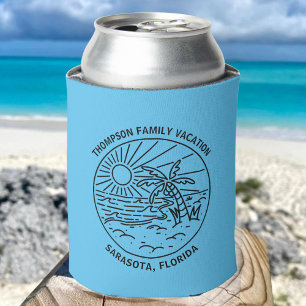 Custom Family Vacation Lake Life Summer Beach Trip Can Cooler