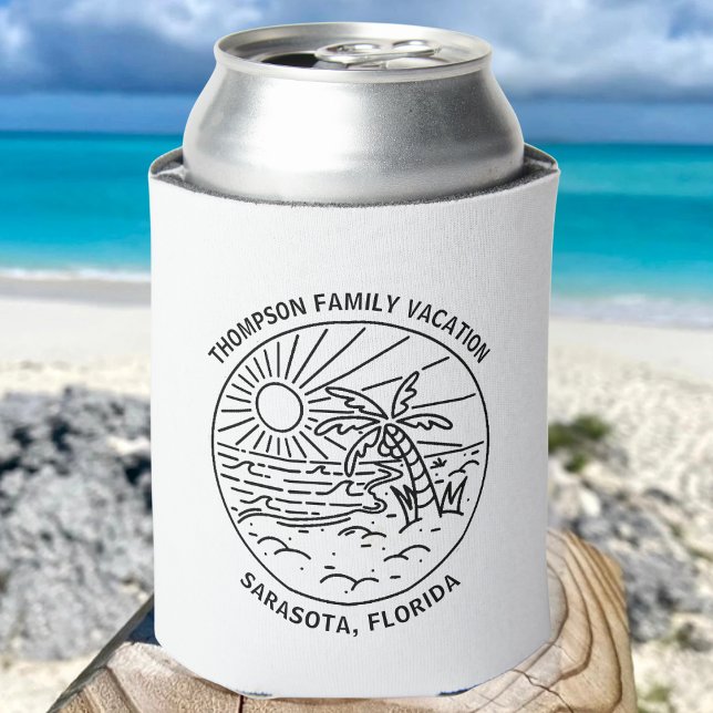 Custom Family Vacation Lake Life Summer Beach Trip Can Cooler (Creator Uploaded)