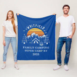 Custom Family Vacation Matching Camping Any Colour Fleece Blanket