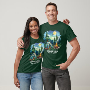 Custom Family Vacation Matching Camping watercolor T-Shirt