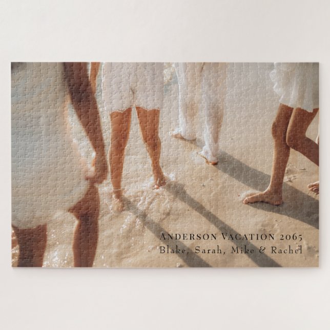 Custom Family Vacation Photo  Jigsaw Puzzle (Horizontal)