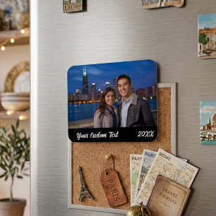 Custom Family Vacation Photo Refrigerator Magnet