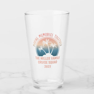 Custom Family Vacation Summer Beach Trip Glass