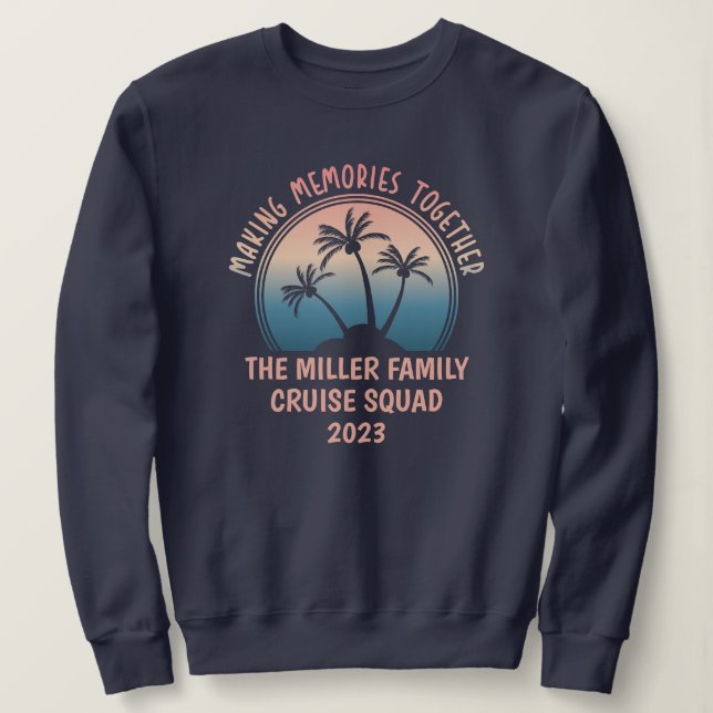 Custom Family Vacation Summer Beach Trip Sweatshirt (Design Front)
