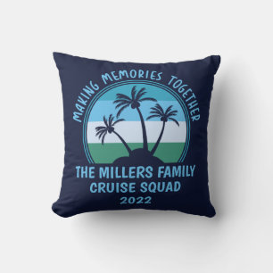 Custom Family Vacation Summer Reunion Beach Trip Cushion